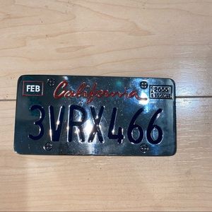 California state License Plate Belt Buckle